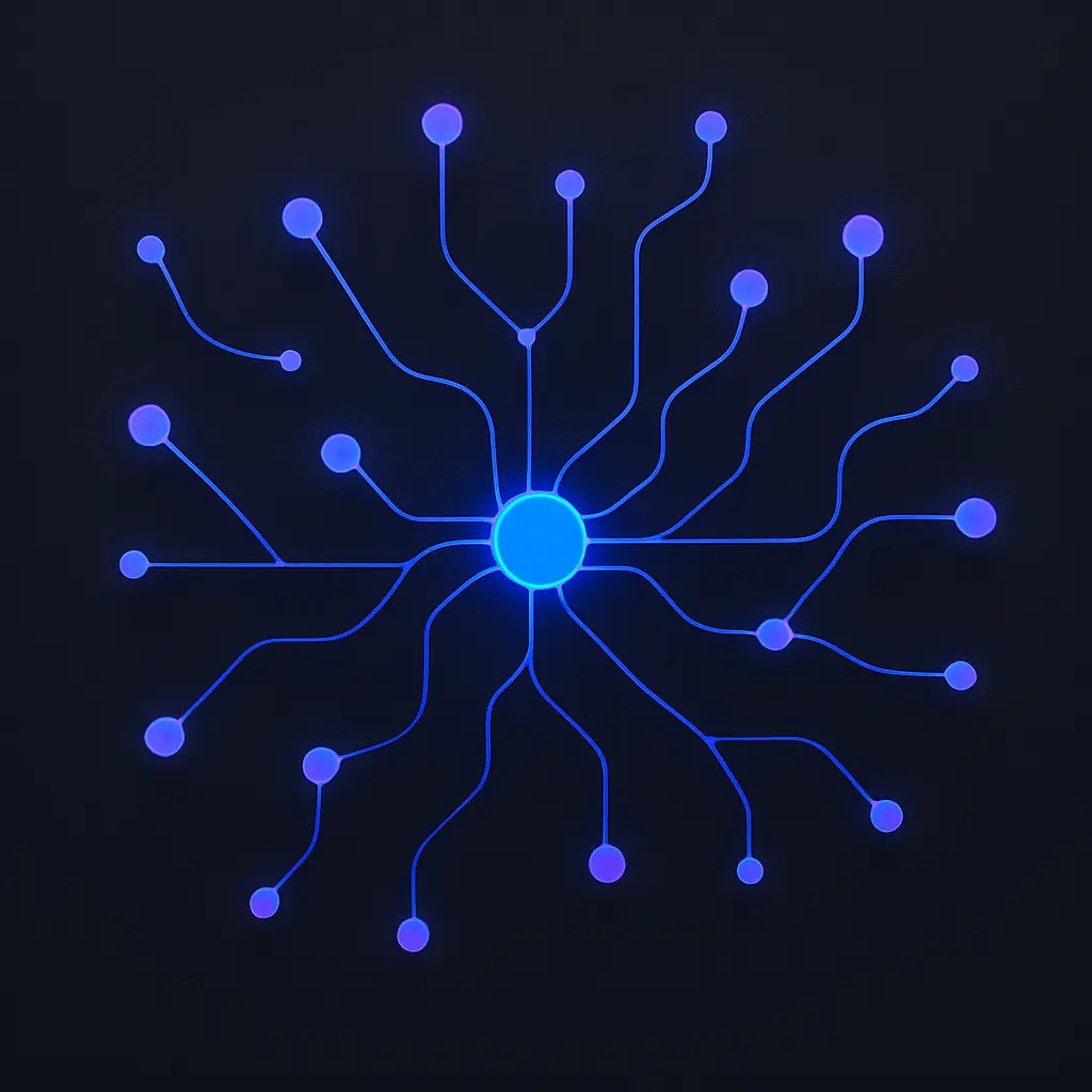 Abstract visualization of AI-powered marketing automation